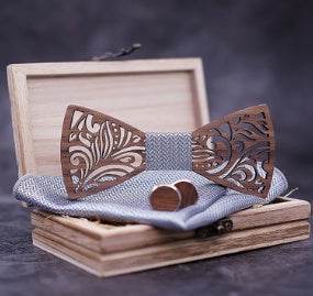 Wooden bow tie - Mubimart