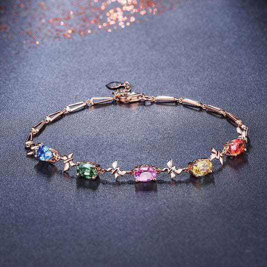 Colorful gemstone bracelet - Mubimart