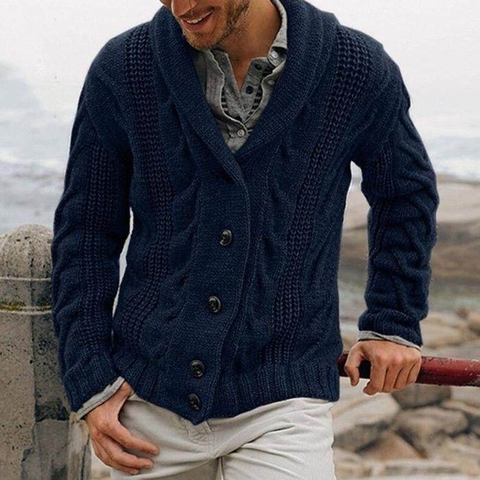 Knitted cardigan sweater - Mubimart