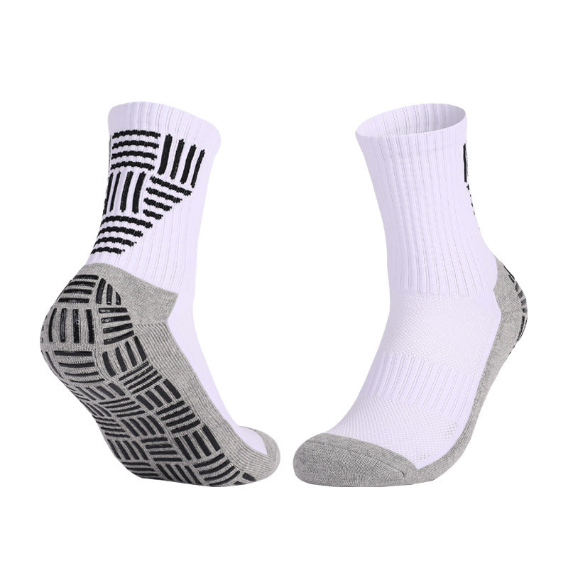 Thick Towel Bottom Mid-calf Soccer Socks Non-slip Sweat-proof Athletic Socks - Mubimart -  