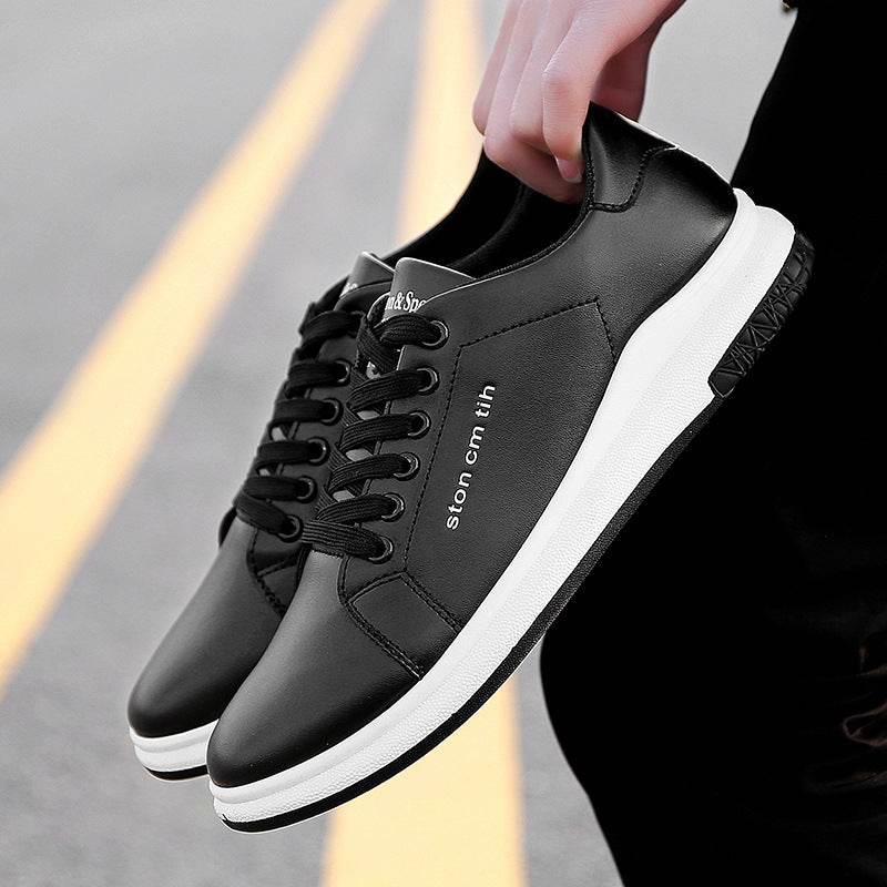 new boutique Mens Casual Shoes shoes lace shoes Korean white shoes wholesale fashion - Mubimart