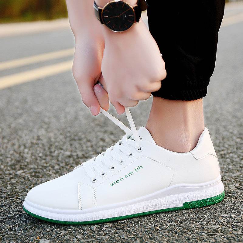 new boutique Mens Casual Shoes shoes lace shoes Korean white shoes wholesale fashion - Mubimart