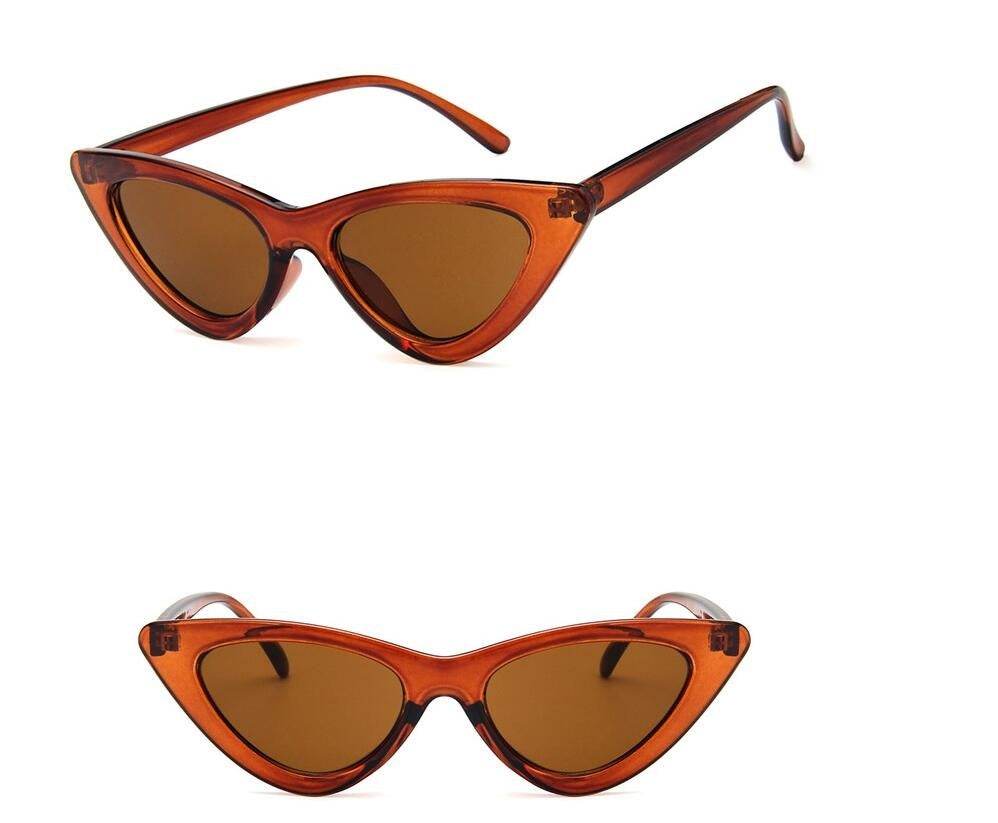 Korean version of the retro retro Harajuku cat eye sunglasses female triangle hip hop European and American net red sunglasses female ins glasses - Mubimart