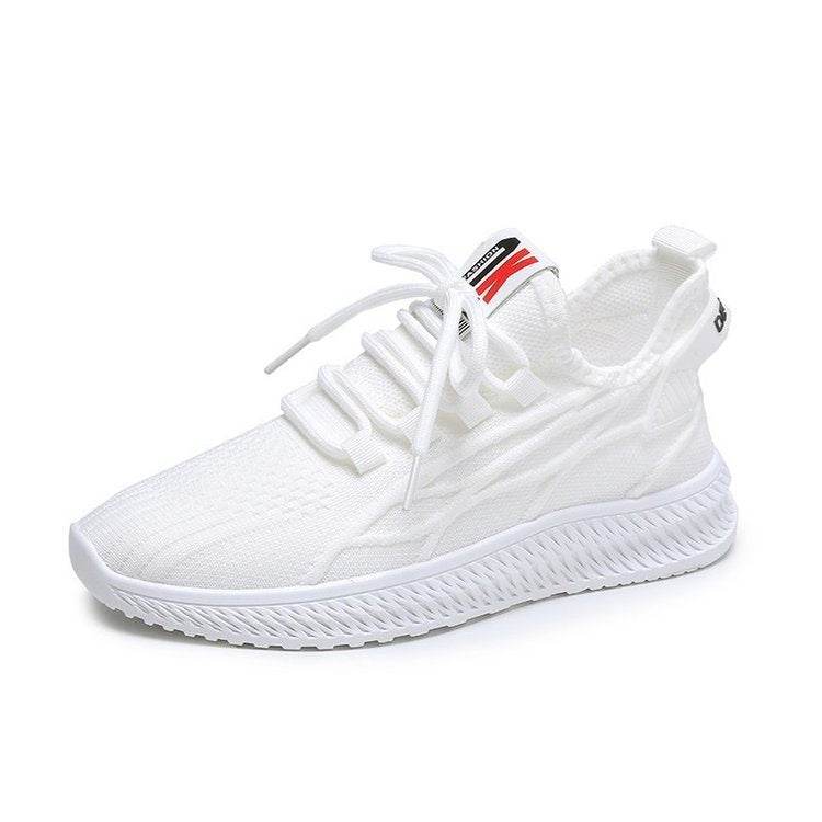High Platform Sneakers Shoes Black,White Vulcanize Sneakers.Breathable Mesh Comfort Casual ,Chunky Shoe - Mubimart