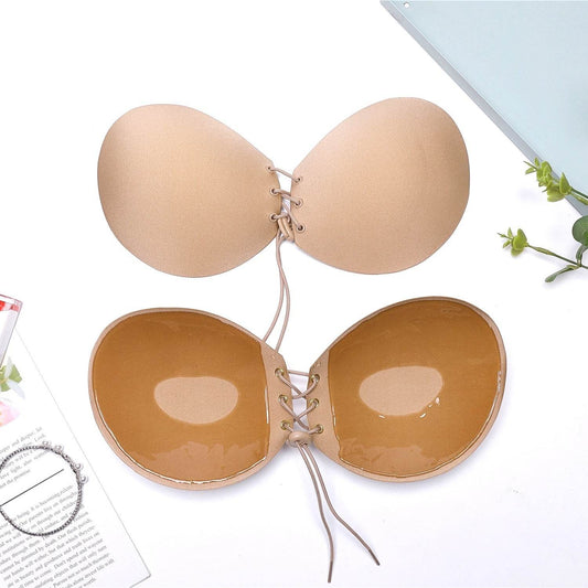 Invisible Bare-breasted Ultra-thin Round Strapless Bra Underwear Breast Pad - Mubimart
