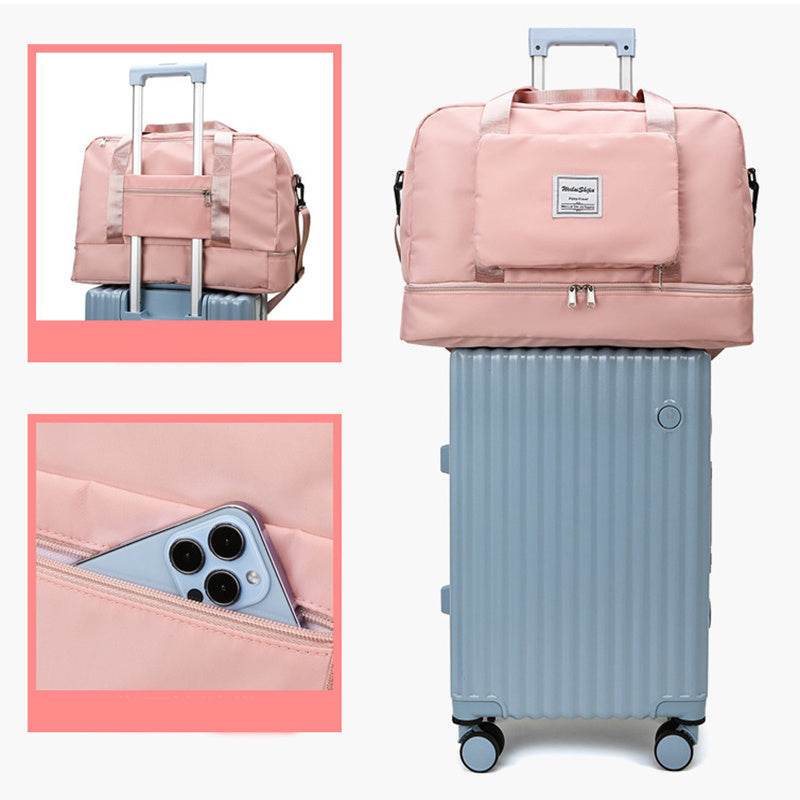 Foldable Travel Duffel Bags Sports Gym Tote Bag Women - Mubimart
