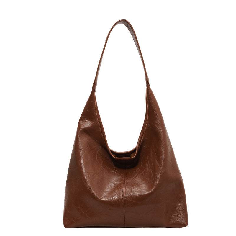 Fashion Womens Shoulder Bag Vintage Designer Large Capacity Casual Tote Bag Autumn And Winter Fashion Handbag - Mubimart
