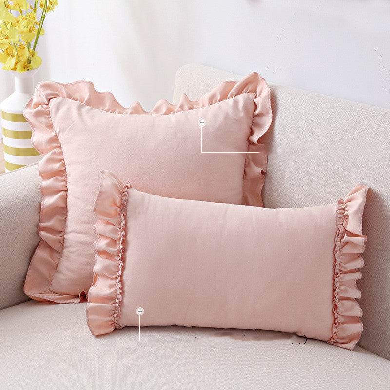 Pillowcase Small Cushion Pillow Suede Sofa Bedside Pillowcase - Mubimart