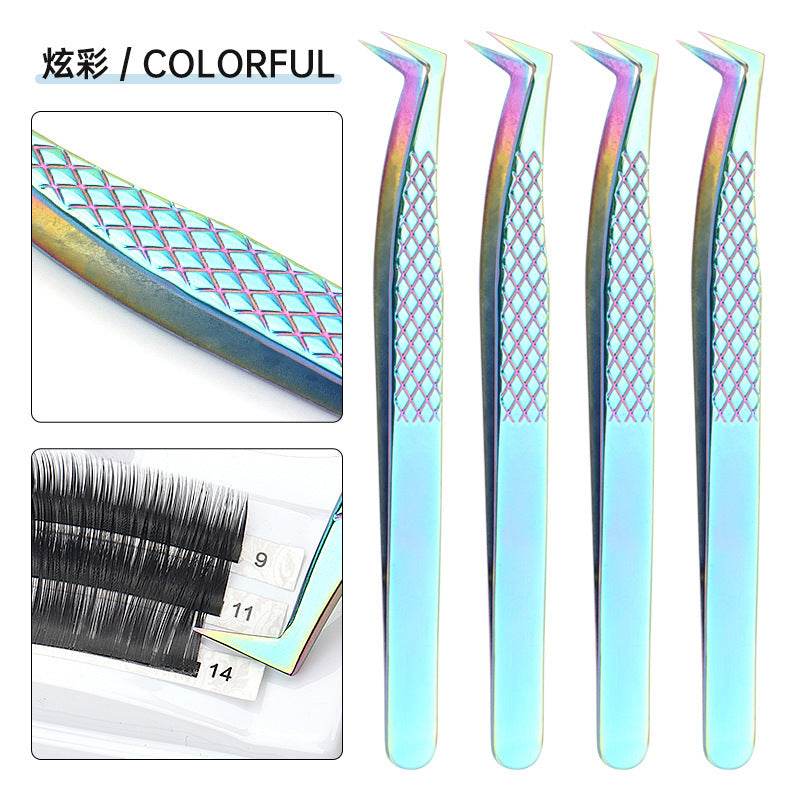 Grafting Eyelash Special Tweezers High Precision Fish Pattern Olecranon Tweezers Stainless Steel Eyelash Tweezers - Mubimart