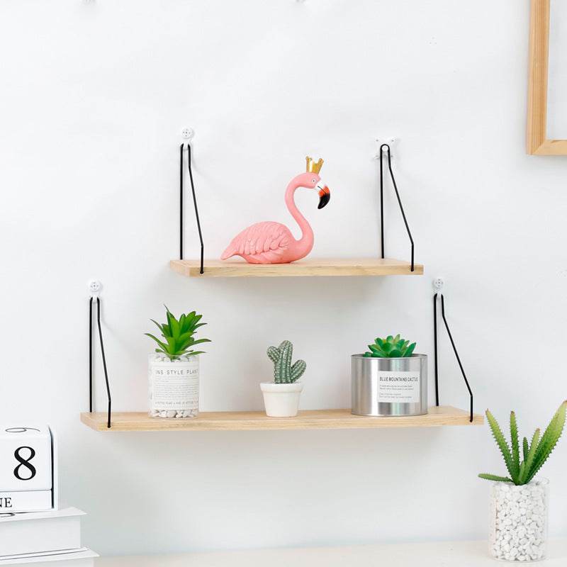Home Solid Wood Wall Shelf - Mubimart
