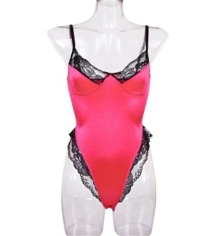 Lace sexy bodysuit - Mubimart
