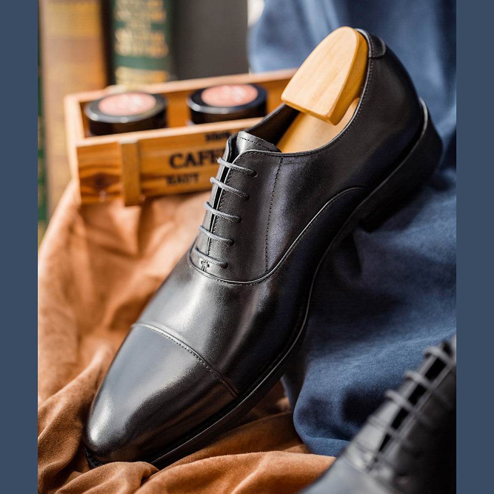 Hanmce Oxford Shoes Fashion Genuine Leather Breathable - Mubimart