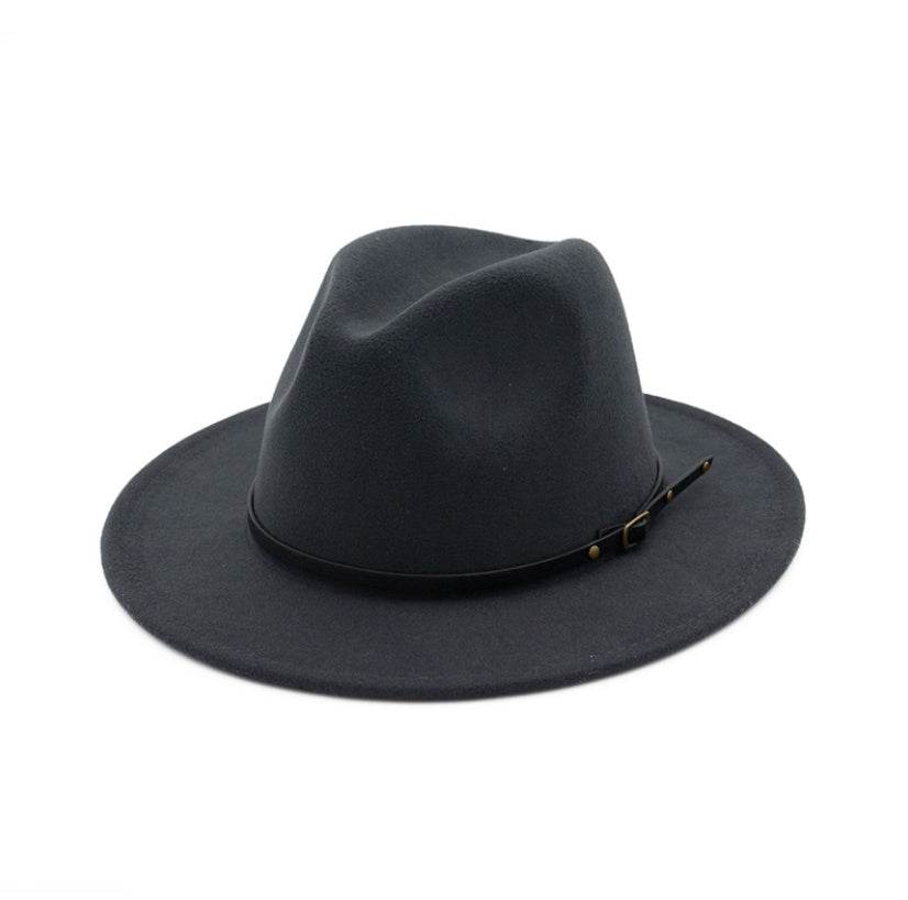 Automne et Hiver Laine Chapeau De Fedora De Mode Femme En Laine chapeau haut-de-forme Noir Chapeau Rouge Fedora Hommes L'église Panama Sombrero Chapeau - Mubimart