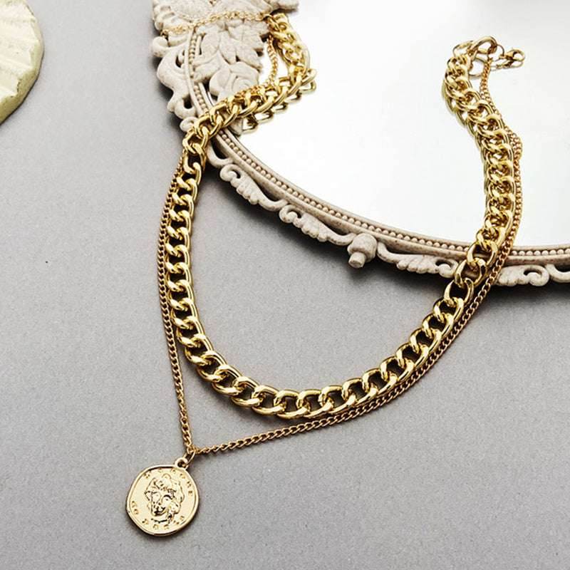 Chain hip hop necklace short clavicle chain women - Mubimart