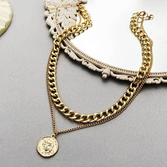 Chain hip hop necklace short clavicle chain women - Mubimart