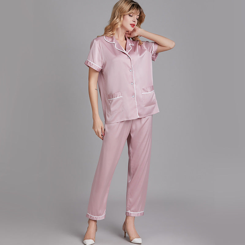 Summer large Pajama two piece suit - Mubimart -  