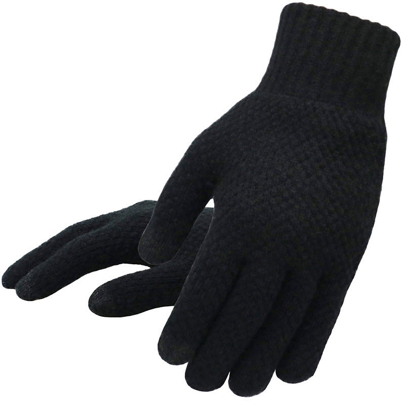 Warme Strickhandschuhe für Herren im Winter