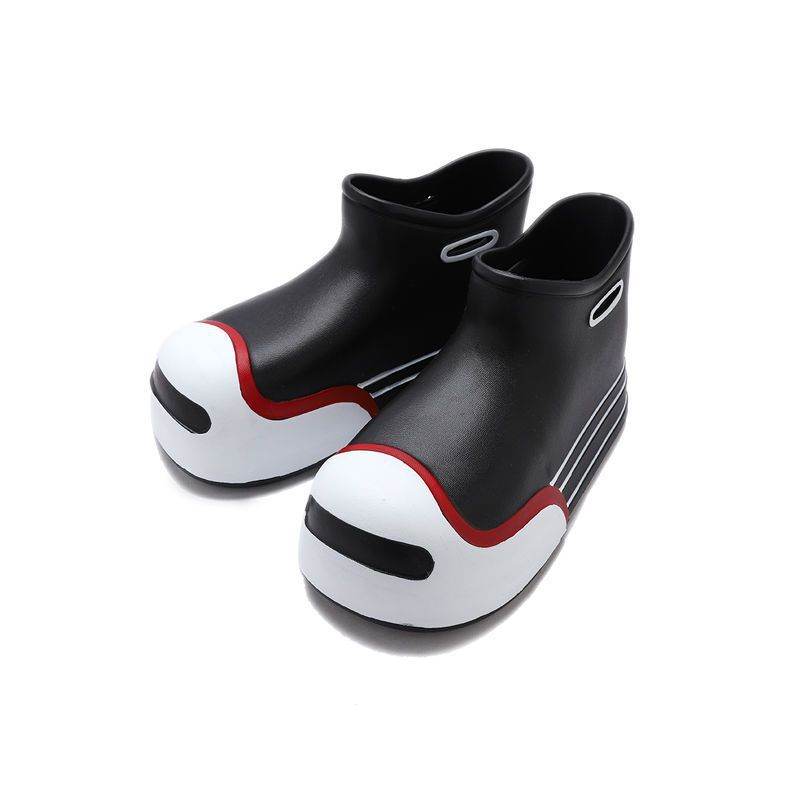 Women's Fashionable Outer Wear Mid-calf Thick-soled Rain Boots - Mubimart