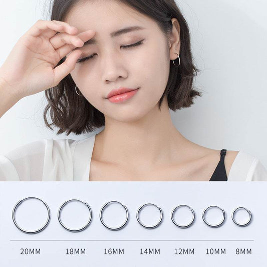 Simple Round Earrings For Men And Women - Mubimart