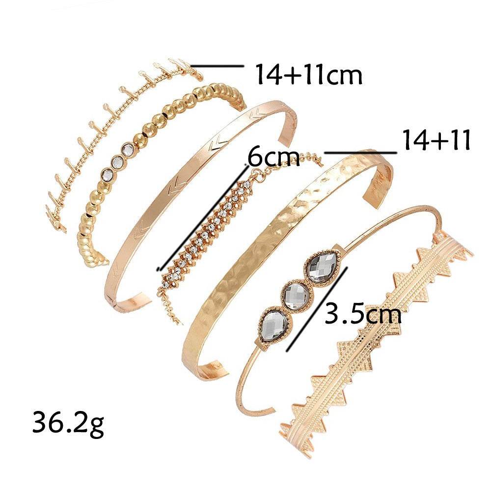 Diamond Bangle Bracelet Set - Mubimart