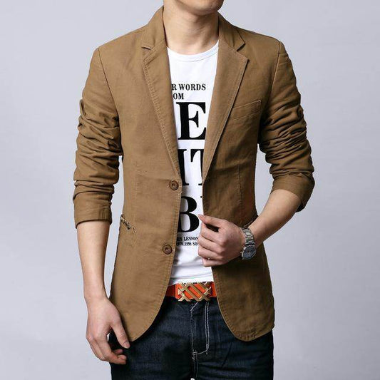 Men Blazer Fashion Slim casual blazer for Men Brand Mens suit Designer jacket - Mubimart
