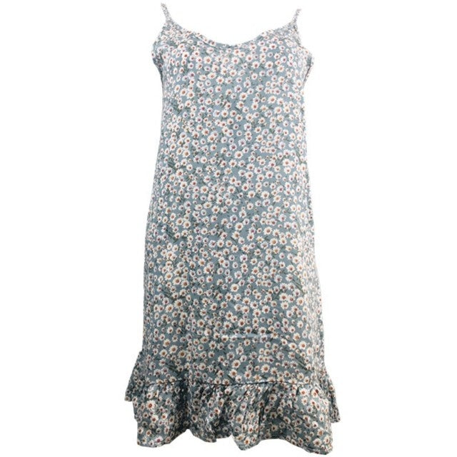 Floral print dress with camisole - Mubimart -  