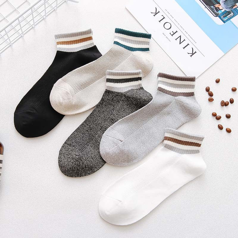 Men's Cotton Casual Breathable Low Top Socks - Mubimart -  