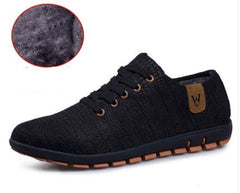 Mens Casual Fashion Low Lace-up Canvas Shoes Flats