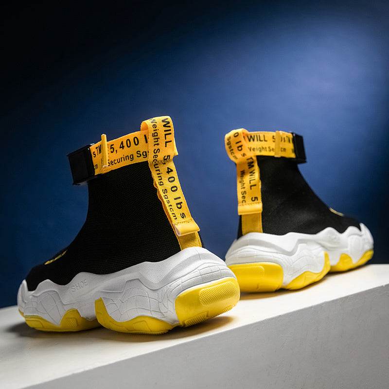 Socks Shoes Sports Shoes Casual Running High Top Shoes Men - Mubimart