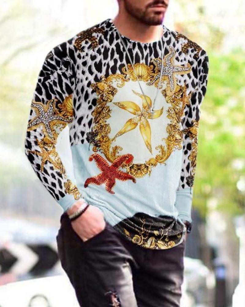 Mens Letter Crew Neck Slim Fit Casual Print T Shirt - Mubimart