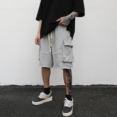 Ripped Seam Cargo Shorts