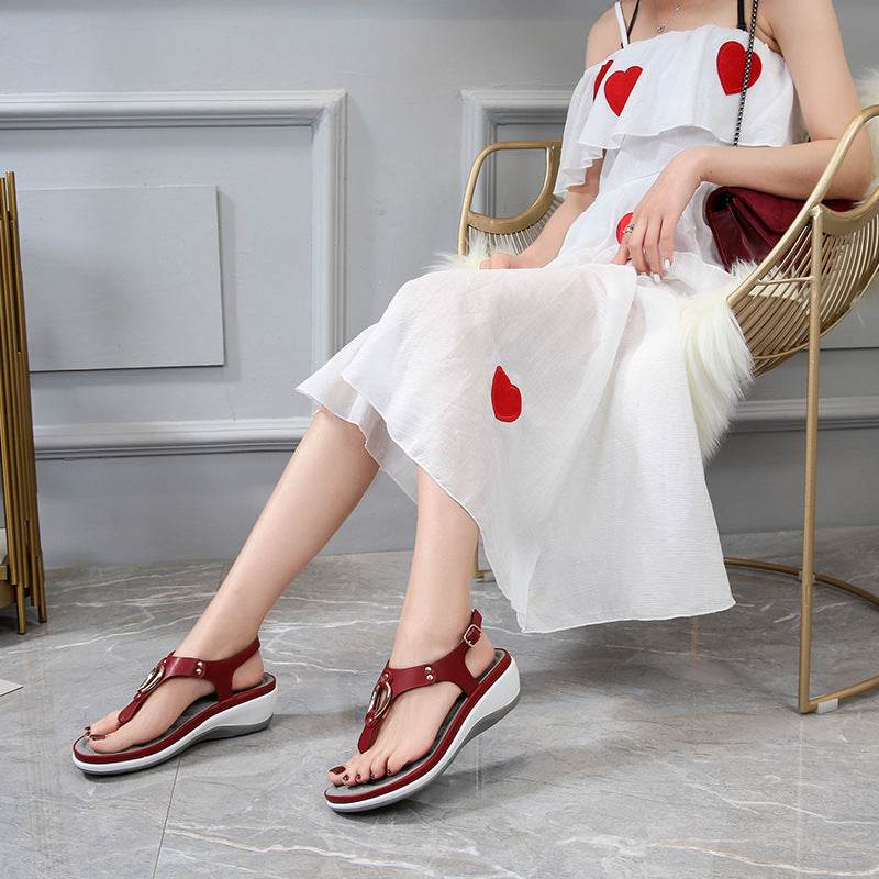 New wedge heel sandals - Mubimart