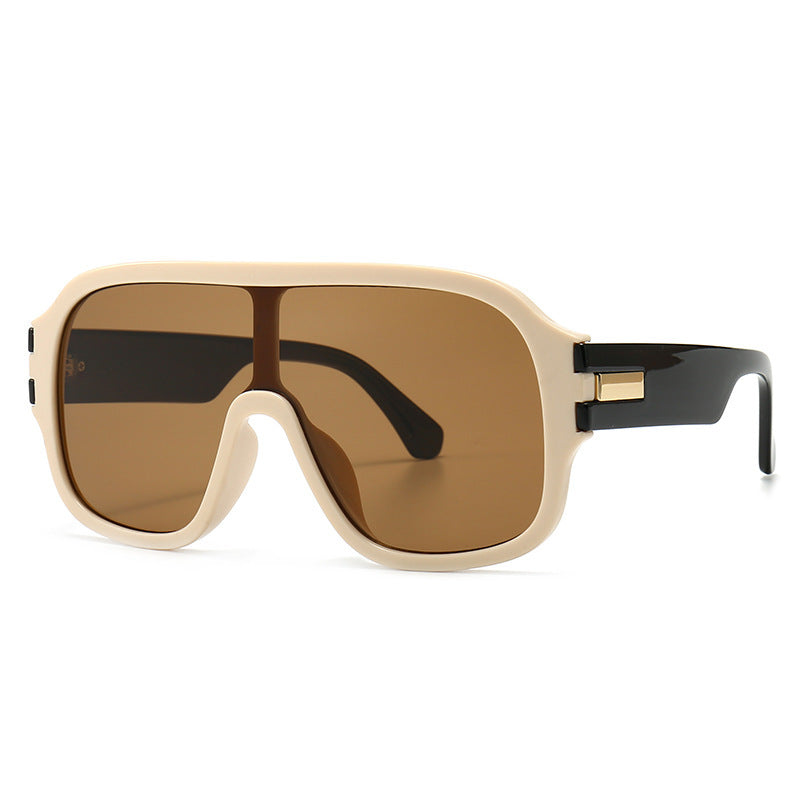 Men'S Oversized Frame Sunglasses And Women'S One-Piece Sunglasses