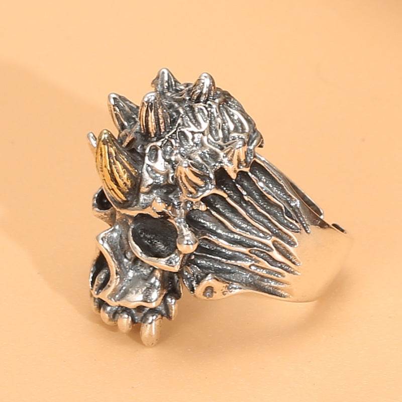 Open Personalized Skull Ring For Men - Mubimart