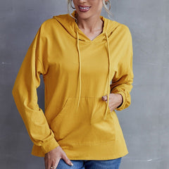 Loose Casual Plus Size Hooded Tap Pocket Sweatshirt - Mubimart -  