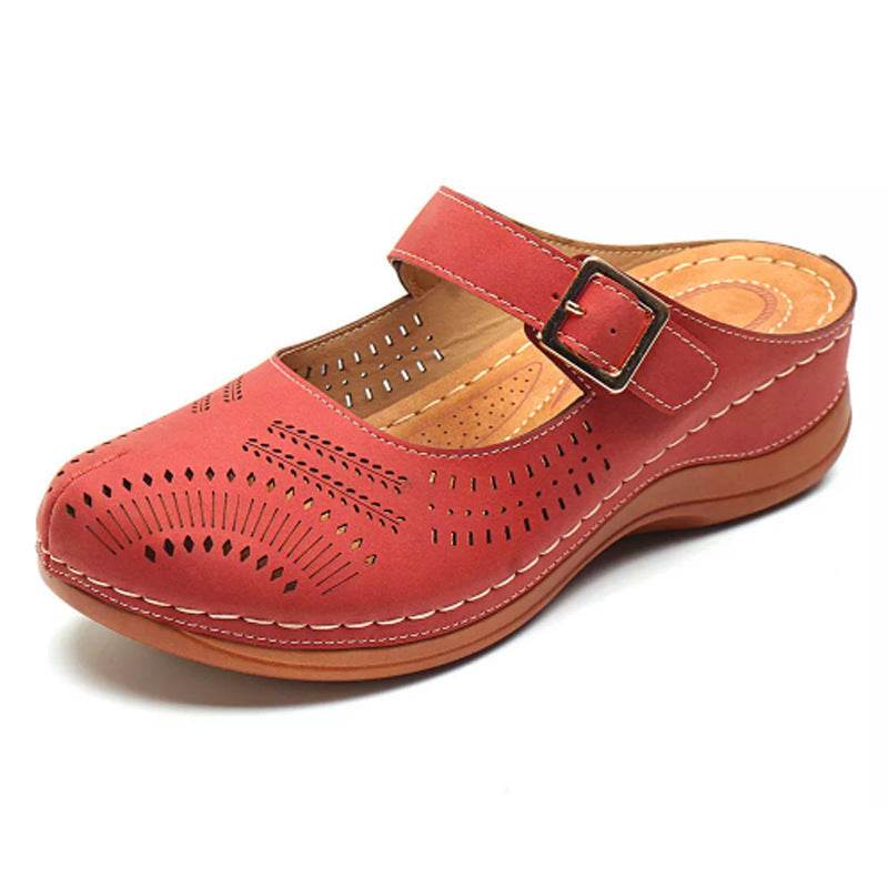 Vintage wedge heel slippers - Mubimart