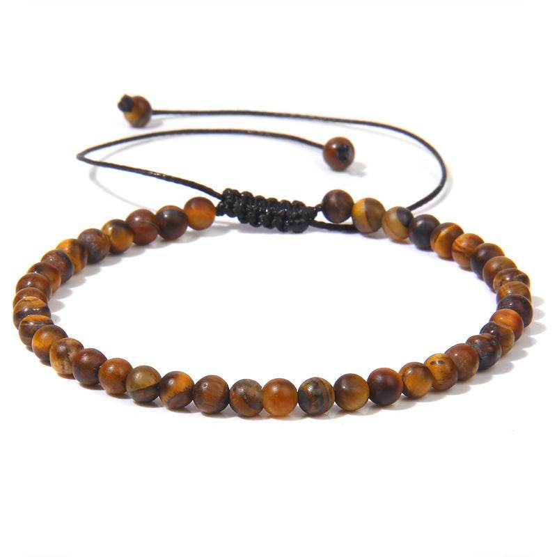 Adjustable Natural Raw Gemstone Beading Bracelet - Mubimart