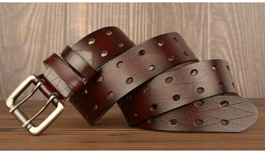 Men's Belt Leather Personality Belt Men's Casual Jeans Belt - Mubimart