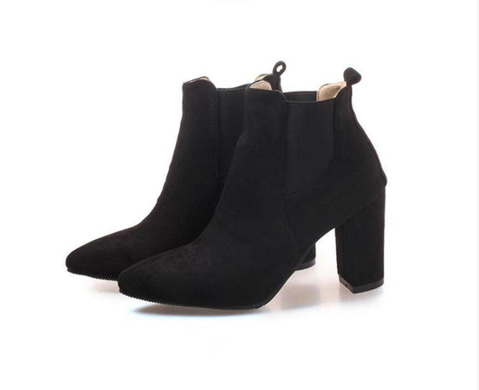 Frosted pointed booties - Mubimart