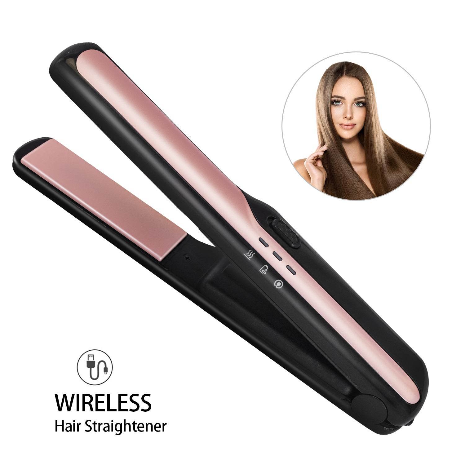 USB wireless charging hair straightener - Mubimart