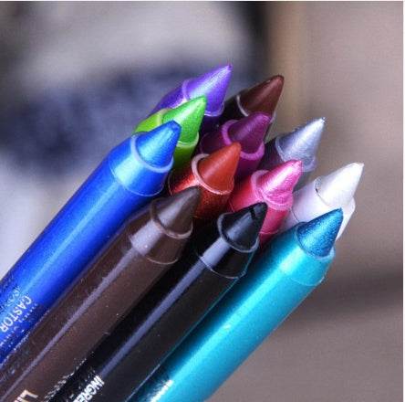 Wine Red Green Blue Purple Silver Eyeliner Eye And Eye Multi-use Eye Shadow Lipstick Eyebrow Pencil - Mubimart