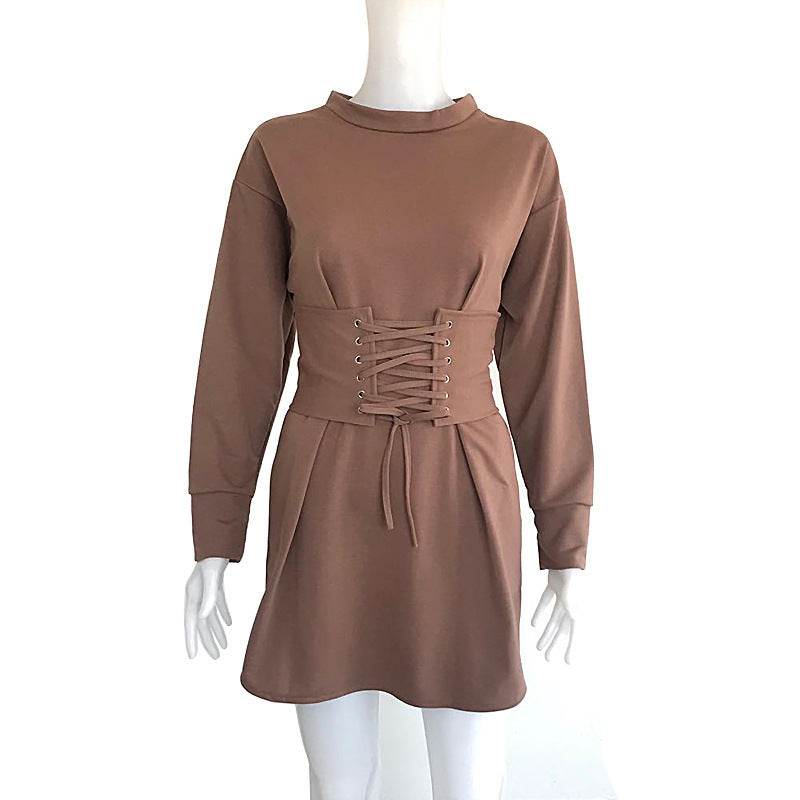 Long sleeve tunic dress - Mubimart
