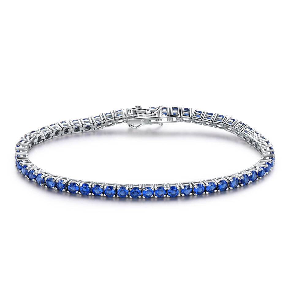 Gemstone Girls Fashion Simple Bright Silver Bracelet - Mubimart