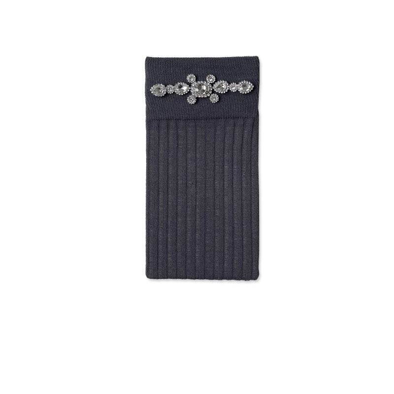 Rhinestone Crystal Long Socks Leg-knee Socks - Mubimart