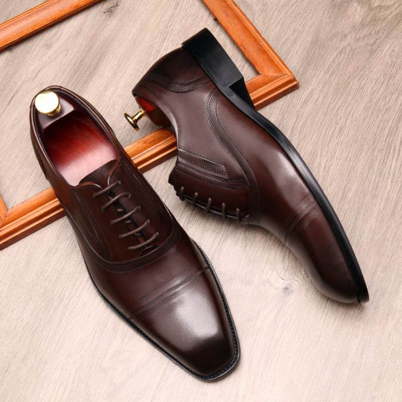 Fashion Mens Formal Leather Shoes - Mubimart