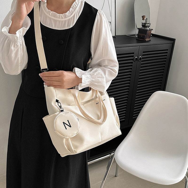 Women Shoulder Crossbody Bag Canvas Tote Messenger Bag 2024 Ladies Hand Bags Female Handbag - Mubimart