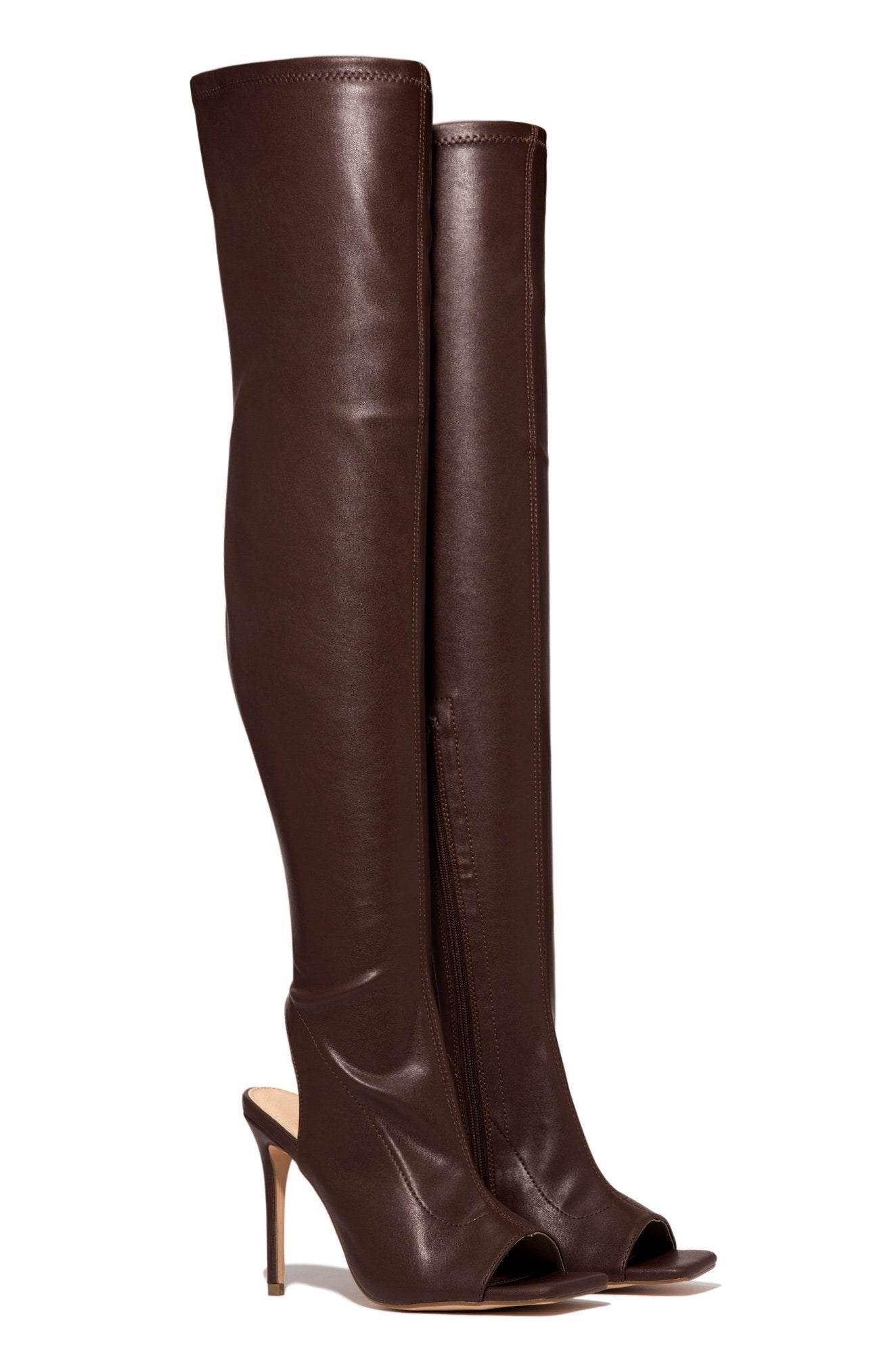 Fish Mouth Women's Boots Stiletto Heels Black Is Thin And Tall - Mubimart
