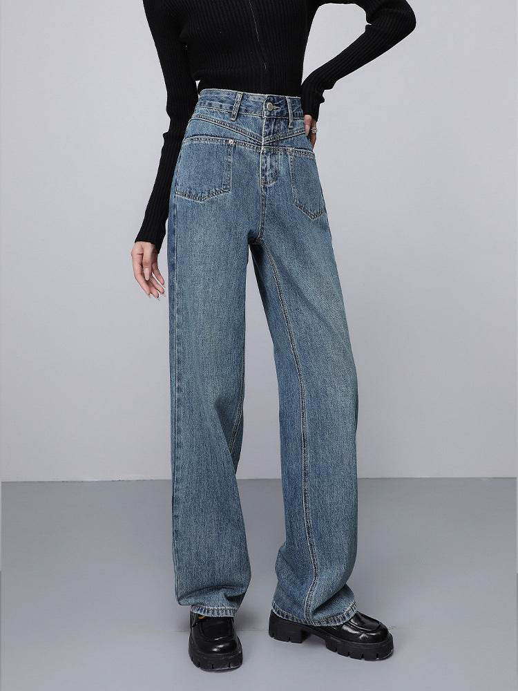 Fashionable Narrow Wide-leg Jeans For Women - Mubimart