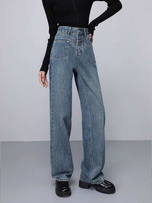 Fashionable Narrow Wide-leg Jeans For Women - Mubimart