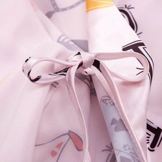 Sexy printed nightgown - Mubimart